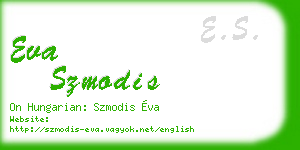 eva szmodis business card